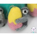 Felt Sloth with Easter Egg Ornament