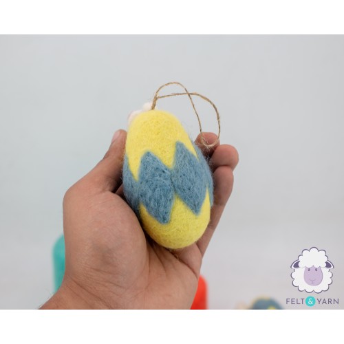 Felt Easter Lamb in Egg Bed
