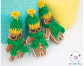 Felt Gingerbread Man for Home Décor - Felt & Yarn