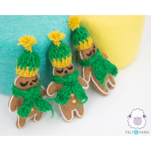 Felt Gingerbread Man for Home Décor - Felt & Yarn