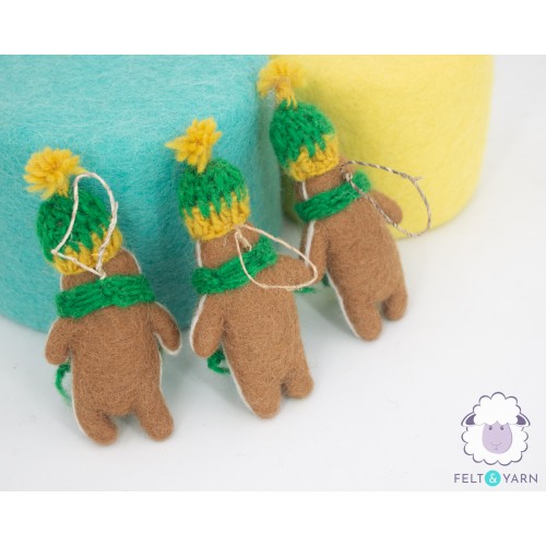 Felt Gingerbread Man with Scarf