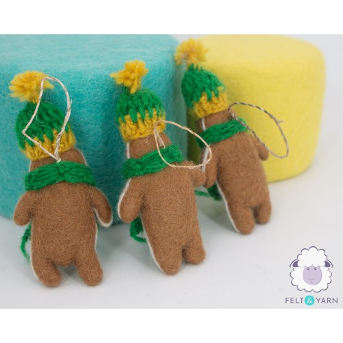 Felt Gingerbread Man with Scarf