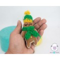 Felt Gingerbread Man with Scarf