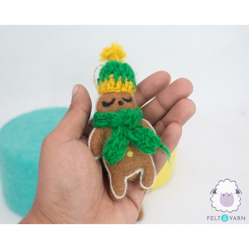 Felt Gingerbread Man with Scarf
