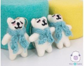 11cm Felt Winter Bears