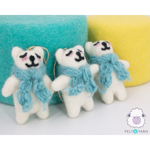11cm Felt Winter Bears