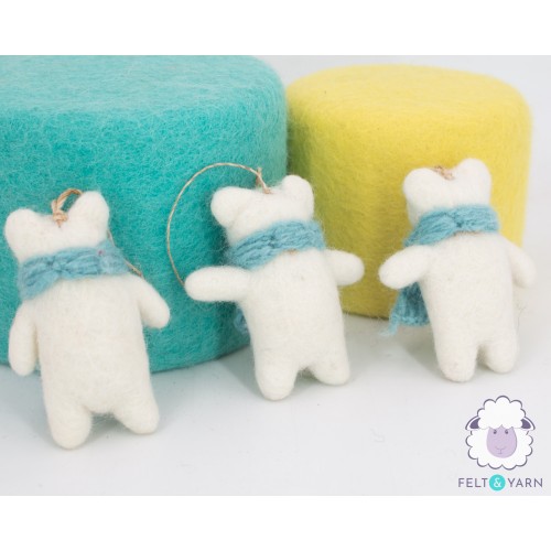 11cm Felt Winter Bears