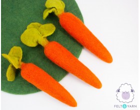 Beautiful Decorative Felt Carrots [Orange] - Felt & Yarn