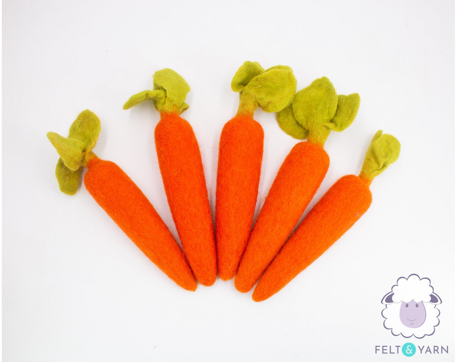 Beautiful Decorative Felt Carrots [Orange] Felt & Yarn