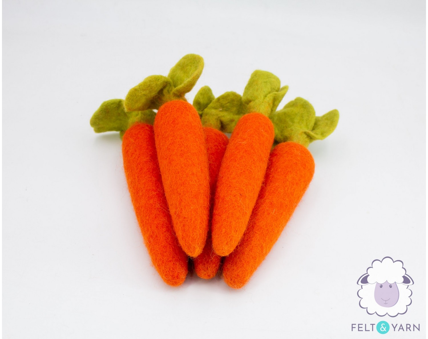 Beautiful Decorative Felt Carrots [Orange] Felt & Yarn