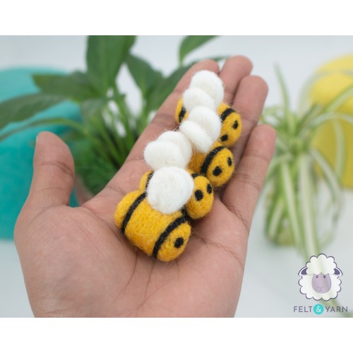 3cm Mini Cute Felt Bees