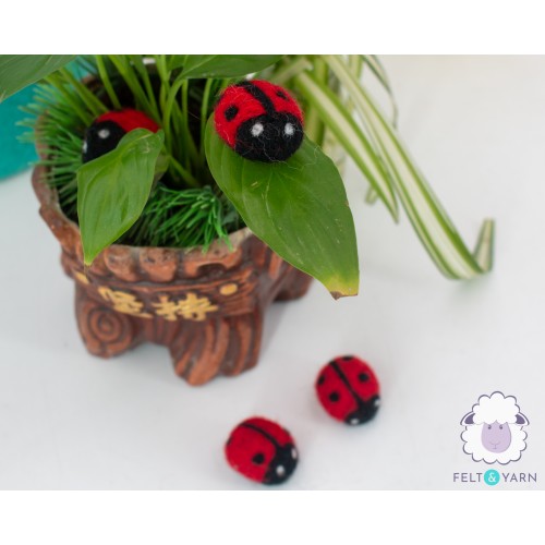3cm Cute Felt Lady Bug