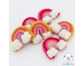 7x6cm Felt Rainbow with Two...