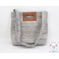 Handmade Grey Felt Tote Bag