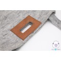 Handmade Grey Felt Tote Bag
