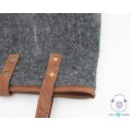 Dark Grey Felt Tote Bag
