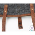 Dark Grey Felt Tote Bag