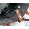 Dark Grey Felt Tote Bag