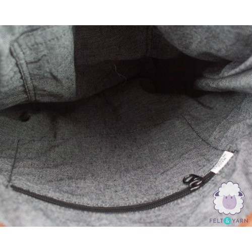 Dark Grey Felt Tote Bag