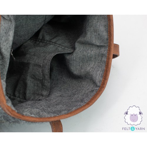 Dark Grey Felt Tote Bag