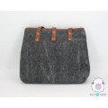 Dark Grey Felt Tote Bag - Felt and Yarn Dark Grey Felt Tote Bag - Felt and Yarn