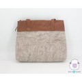 Classy Felt Bag with Leather Design
