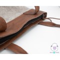 Classy Felt Bag with Leather Design