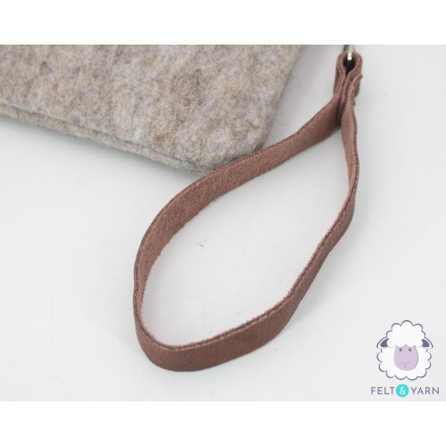 Felt Purse with Leather Strap