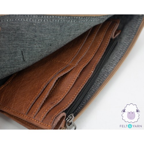 Felt Purse with Leather Strap