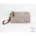 Felt Purse with Leather Strap