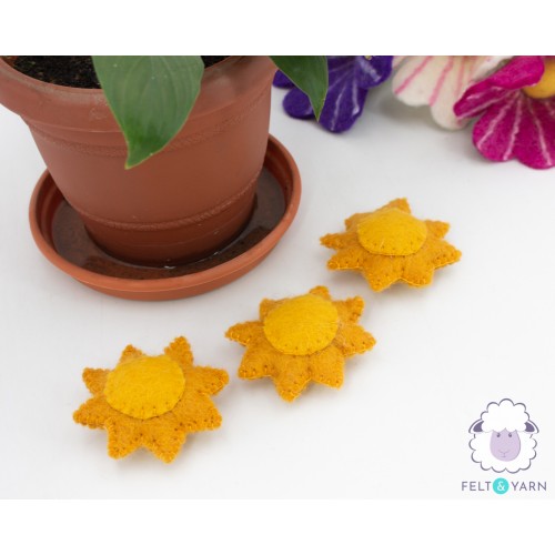 7cm Felt Stitched Sun
