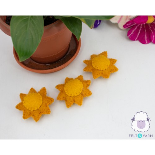 7cm Felt Stitched Sun