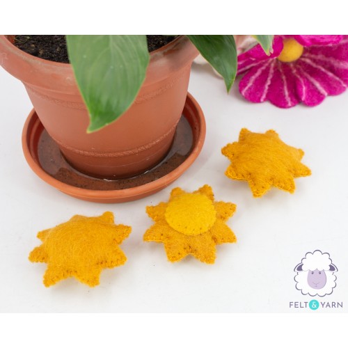 7cm Felt Stitched Sun