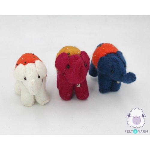 8cm Mini Felt Elephant Eco Toy