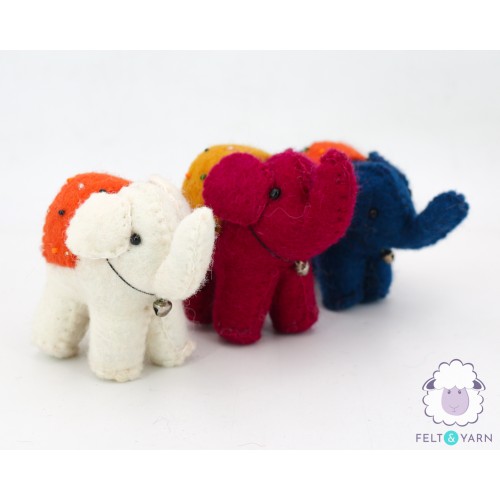 8cm Mini Felt Elephant Eco Toy