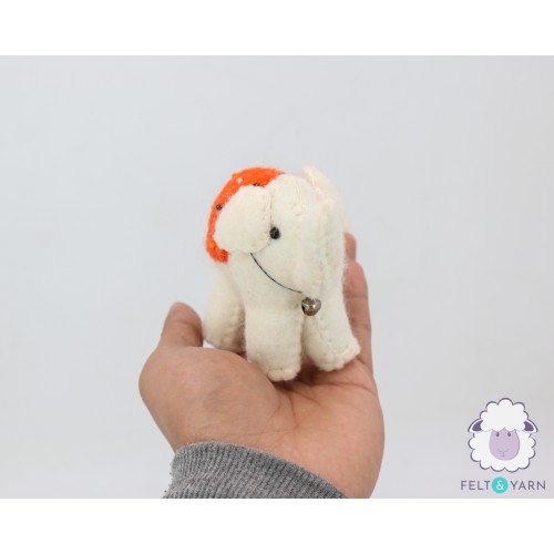 8cm Mini Felt Elephant Eco Toy