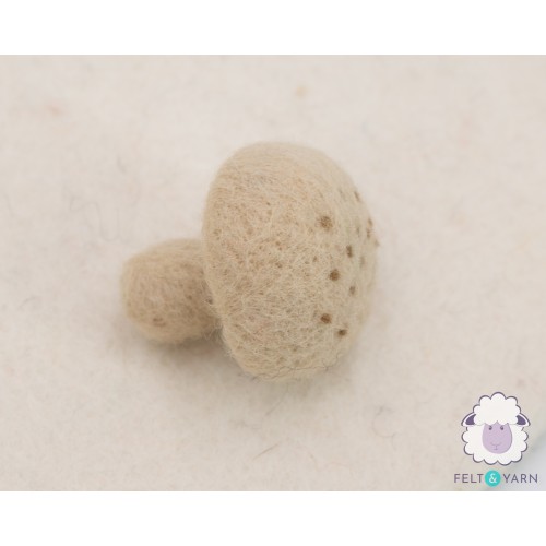 4cm Wool Button Mushroom