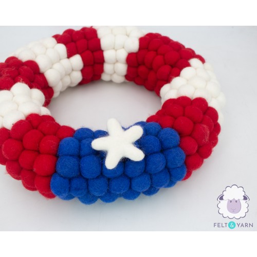 Felt Ball Wreath - 4th of July