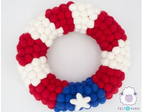 Felt Ball Wreath - 4th of July