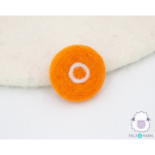 4cm Felt Carrot Slice