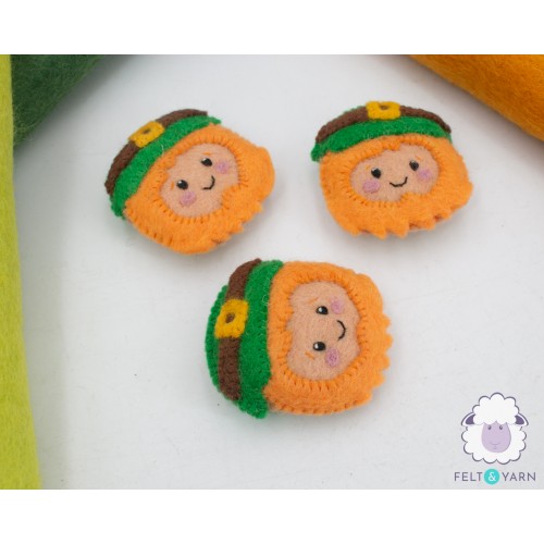 7 cm Felt Stitched Leprechaun Hat