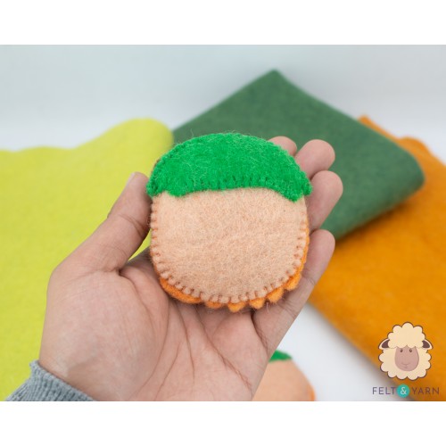 7 cm Felt Stitched Leprechaun Head