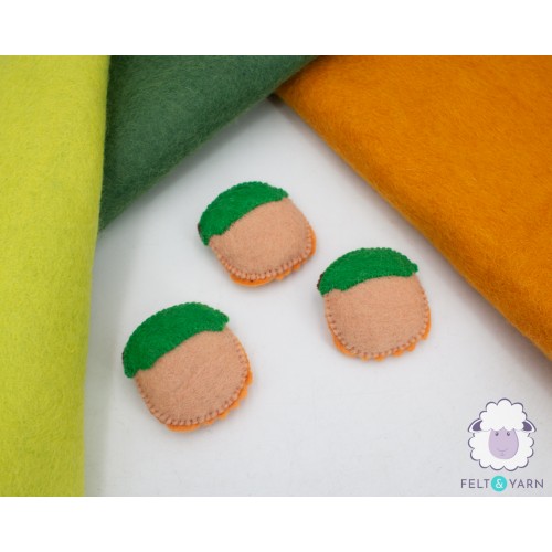 7 cm Felt Stitched Leprechaun Head