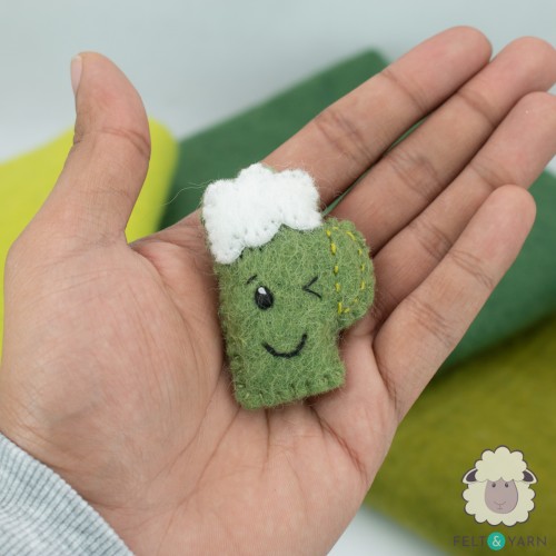 Cute Wool Felt Stitched Fizzy Beer