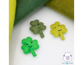 Cute Felt Shamrocks With Face