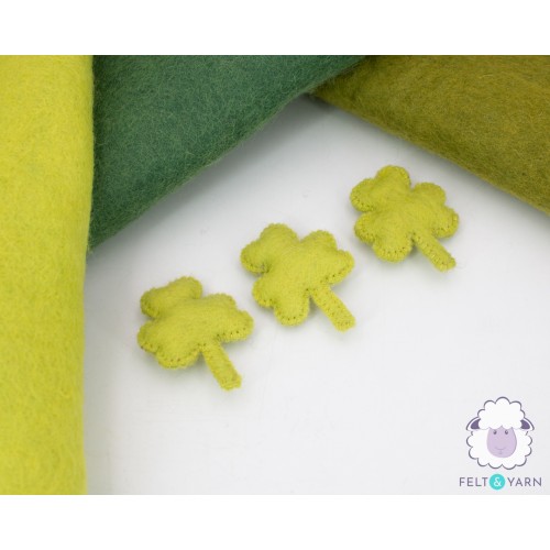 Cute Felt Shamrocks With Face