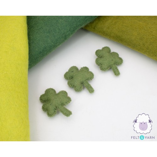 Cute Felt Shamrocks With Face