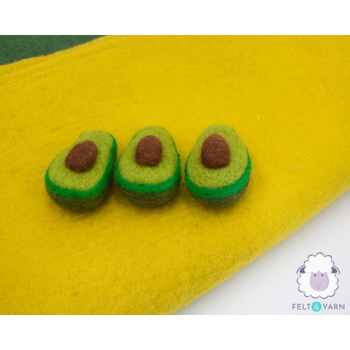 7cm Felt Avocado With Seeds