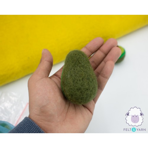 7cm Felt Avocado With Seeds
