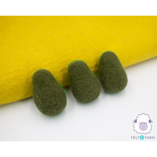7cm Felt Avocado With Seeds